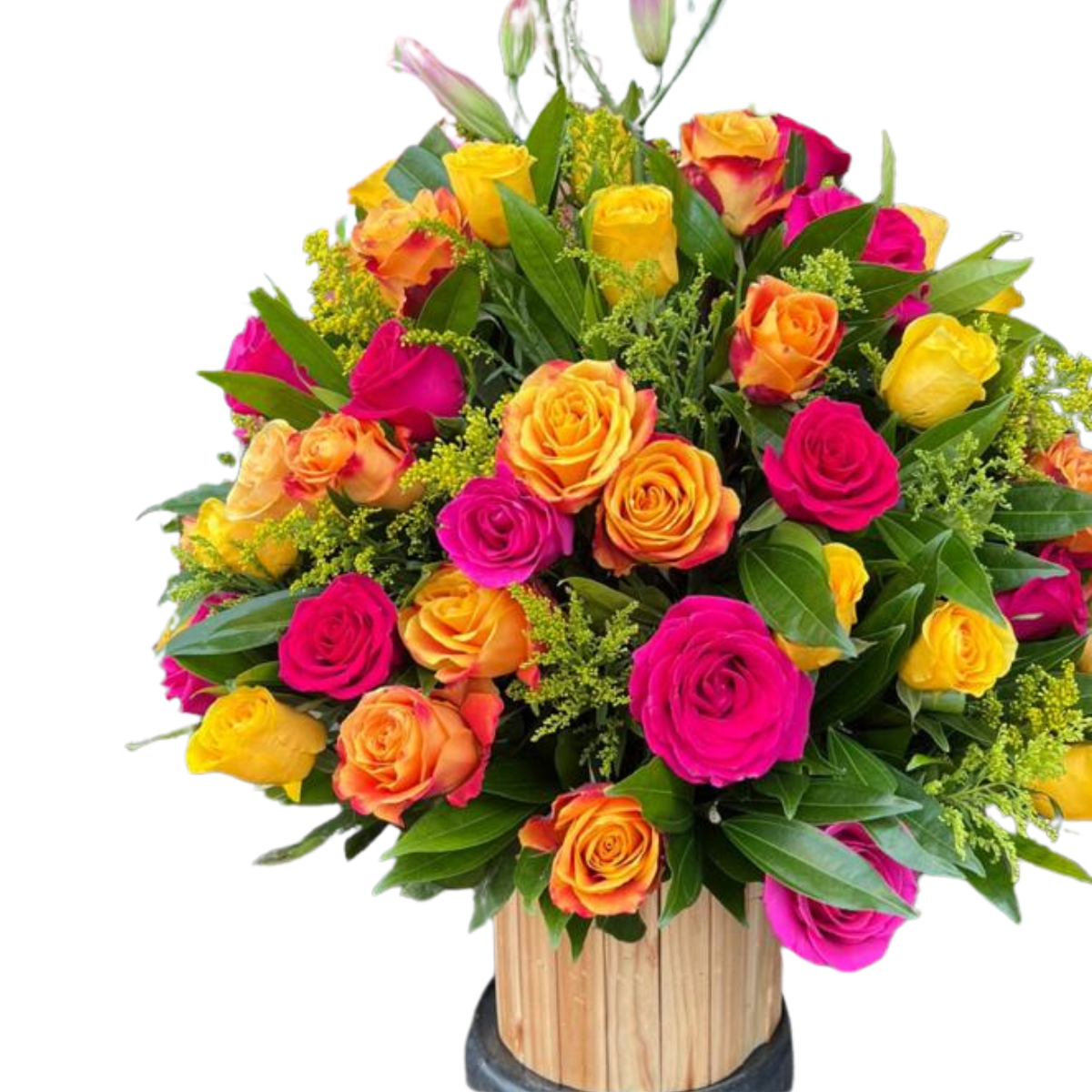 arreglo-rosas-multicolor-cumpleanos-cali Arreglo de rosas multicolor para cumpleaños en Cali
