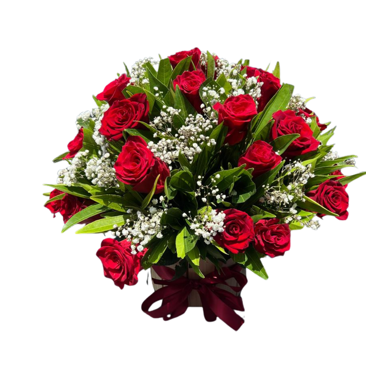 ramo-rosas-rojas-gypsophila-cali Ramo de rosas rojas con gypsophila blanca en Cali